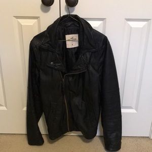 Hollister leather biker jacket